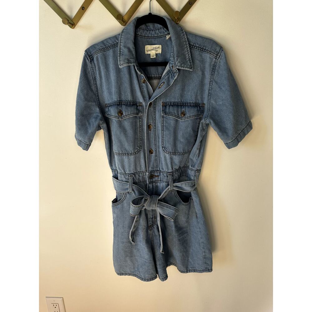 Universal Thread Short Sleeve Denim Romper - Picture 4 of 6